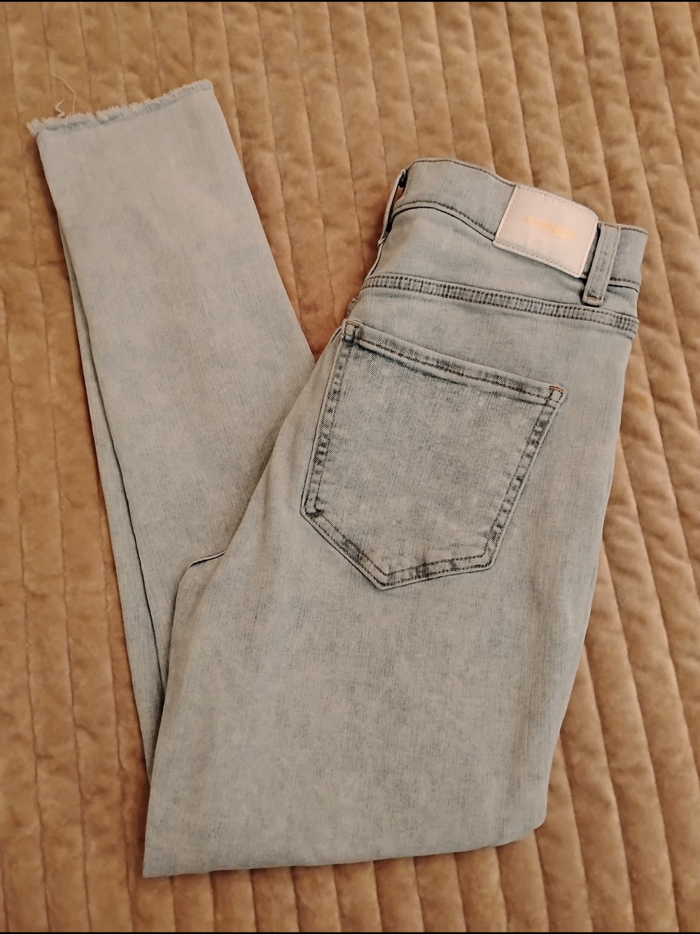 Express Light Blue Skinny Jeans - High-Rise